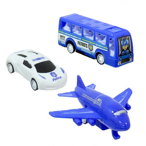 6'lı Çekbırak Polis Araçları Seti